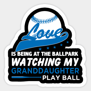 Softball watching my granddaughter play ball Sticker